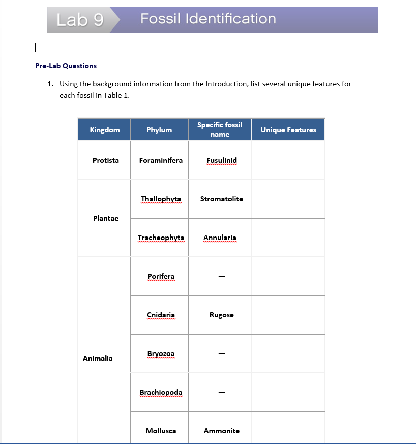 solved-lab-9-fossil-identification-pre-lab-questions-1-chegg