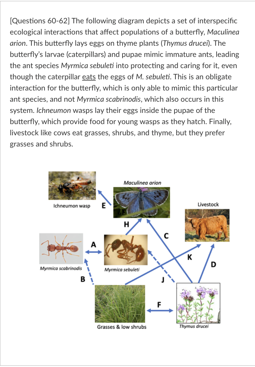 Solved [Questions 60-62] The following diagram depicts a set | Chegg.com