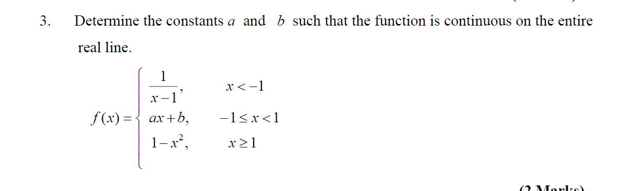 Solved 3. Determine The Constants A And B Such That The | Chegg.com