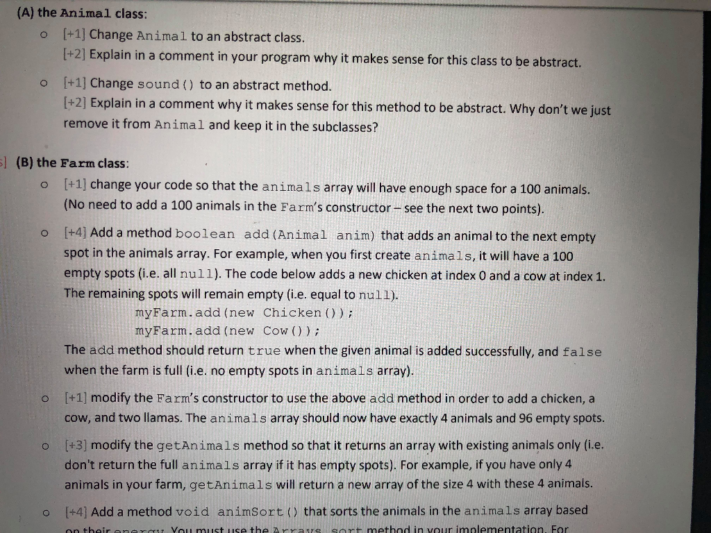 Solved answer question in Java language. Starter code | Chegg.com