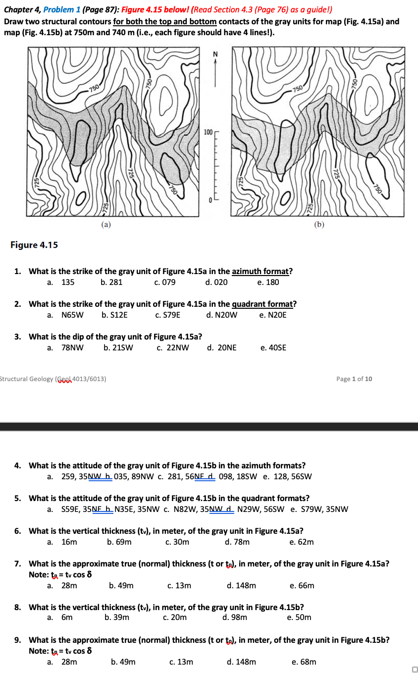 Solved 6) Draw structural contours on the figure below. Use