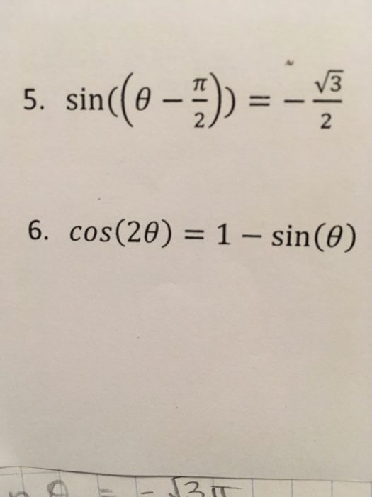 Solved Solve for theta over the interval [0, 2pi]. | Chegg.com