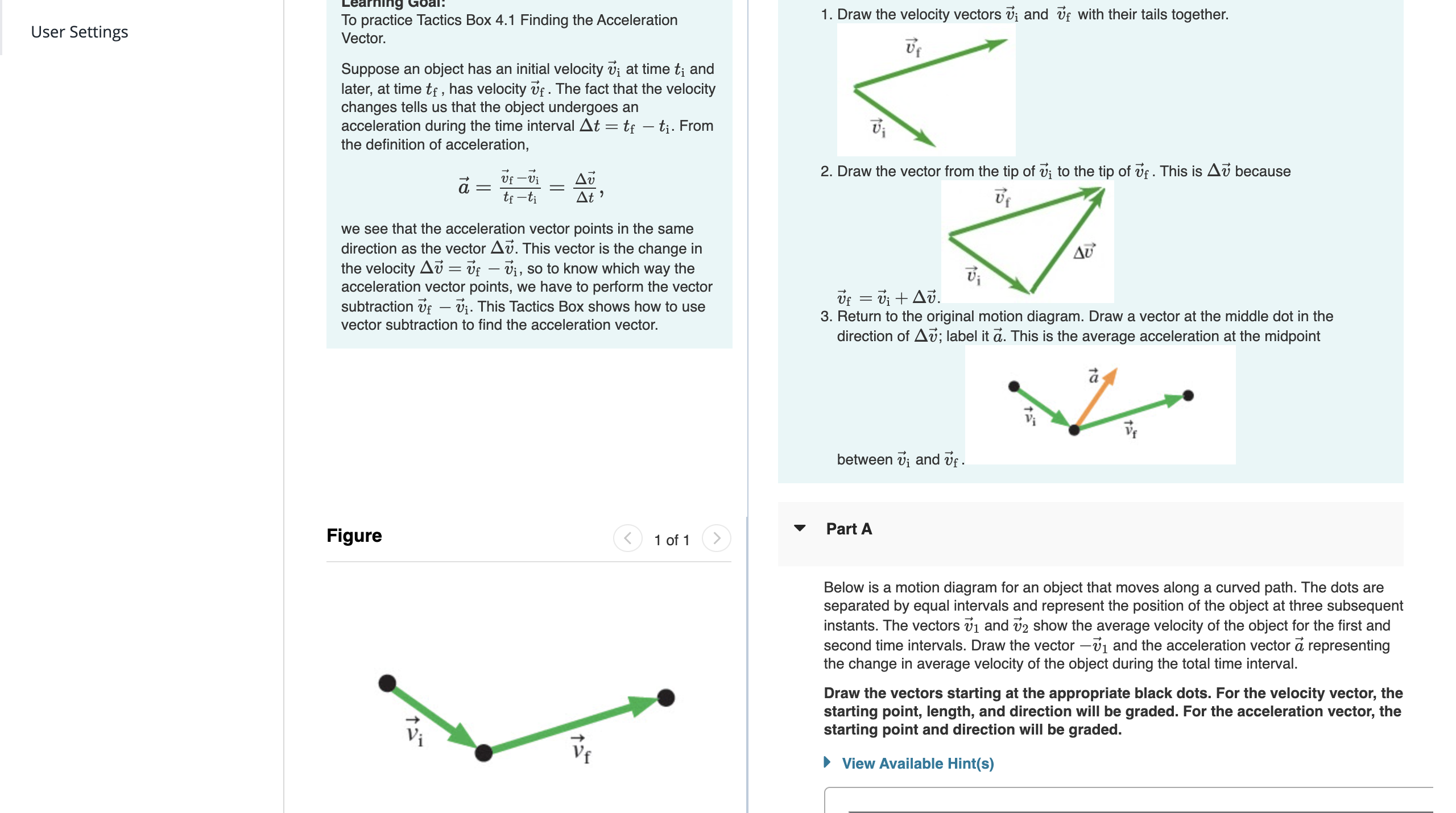 Solved User Settings To practice Tactics Box 4.1 Finding the | Chegg.com
