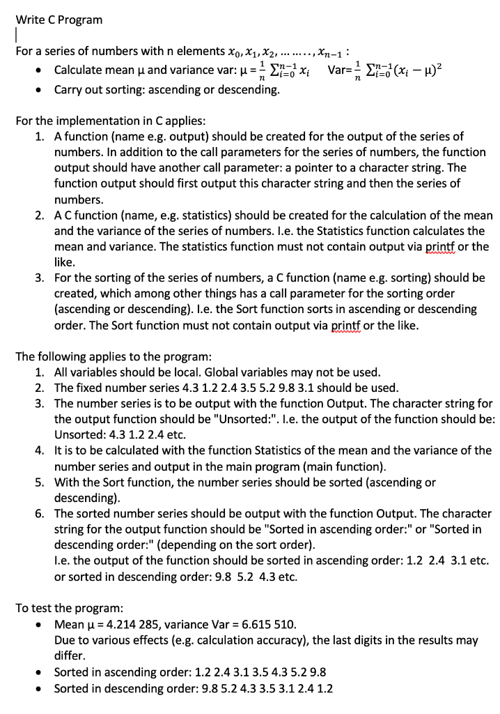 Solved Write C Program For a series of numbers with n | Chegg.com