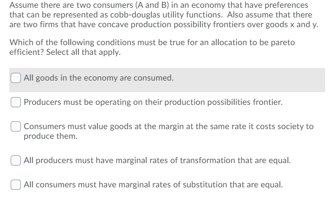 Solved Assume There Are Two Consumers (A And B) In An | Chegg.com