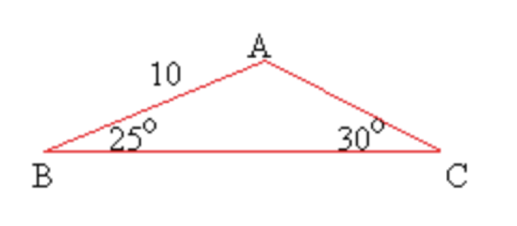 how to find angle of triangle with all side lengths