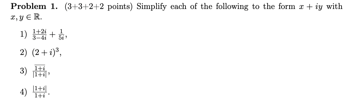 Solved Problem 1. (3+3+2+2 points) Simplify each of the | Chegg.com