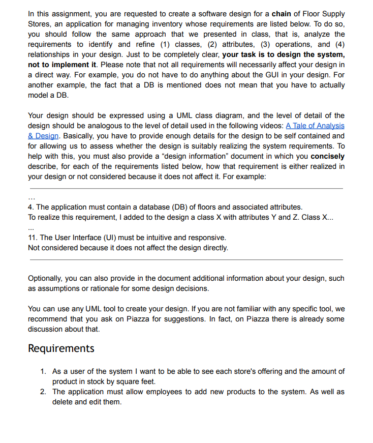 Solved In this assignment, you are requested to create a | Chegg.com