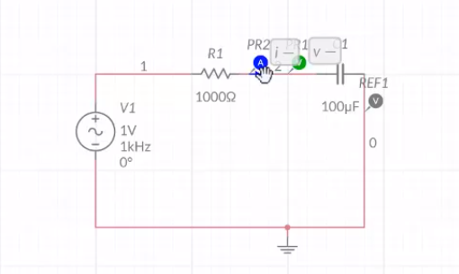 Solved PR2 R1 1 100022 REF1 100F 2 V1 1V 1kHz 0° 0 1. | Chegg.com