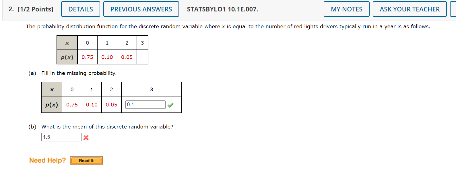 Solved The probability distribution function for the | Chegg.com