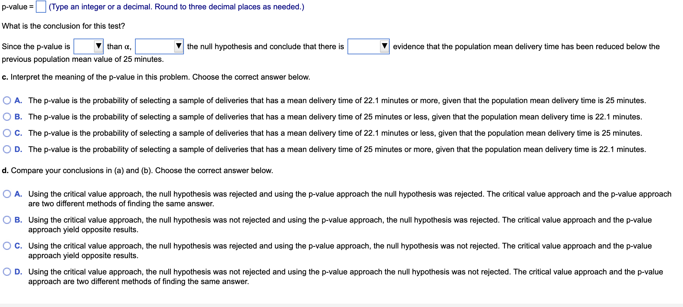 Solved a using the critical value approach at the 0 01 chegg