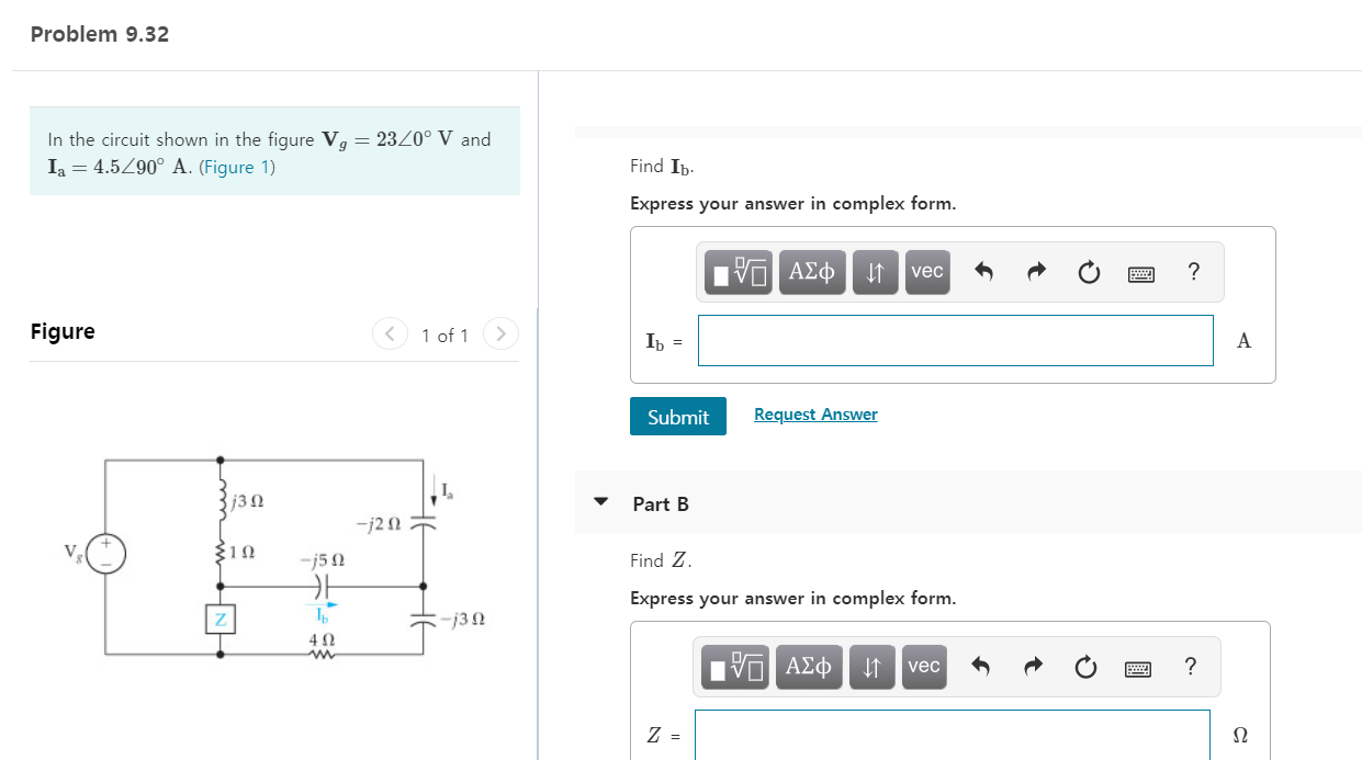 Solved Problem 9.32 In the circuit shown in the figure V, = | Chegg.com