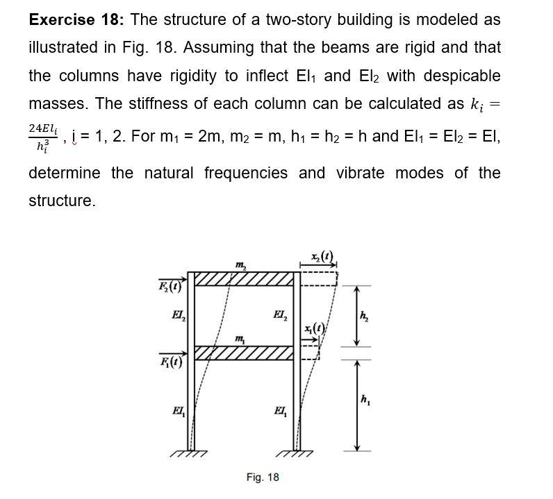 Solved Exercise 18: The Structure Of A Two-story Building Is | Chegg.com