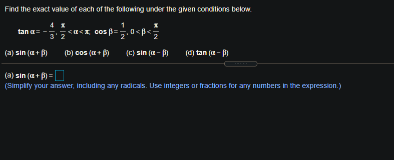 Solved Find the exact value of each of the following under | Chegg.com