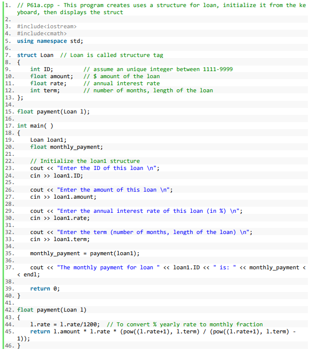 Solved 6. 9. 10. 14. 16. 1. // P61a.cpp - This program | Chegg.com