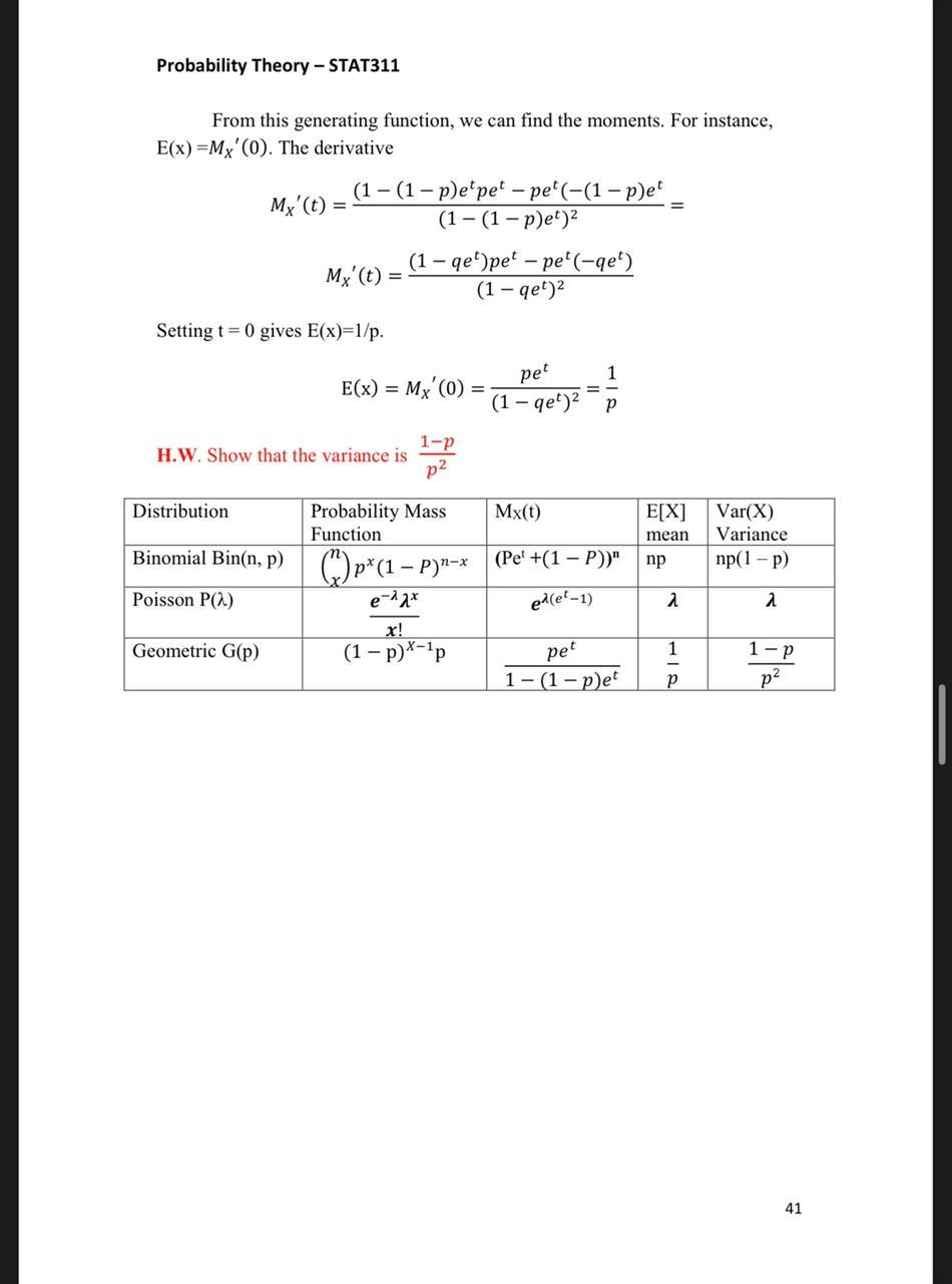 Solved From This Generating Function, We Can Find The | Chegg.com