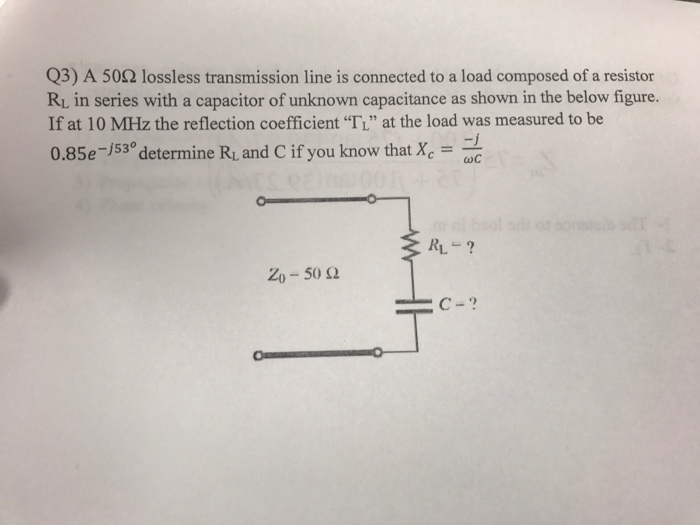 Solved A 50 Ohm lossless transmission line is connected to a | Chegg.com