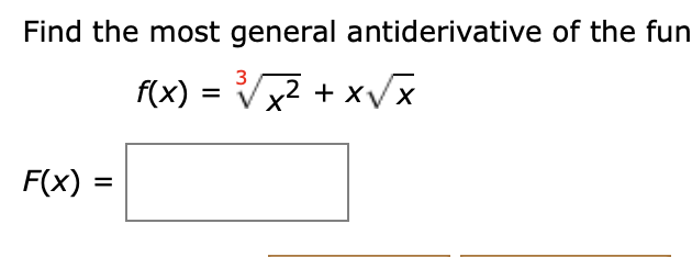 solved-find-the-most-general-antiderivative-of-the-f-f-x-chegg