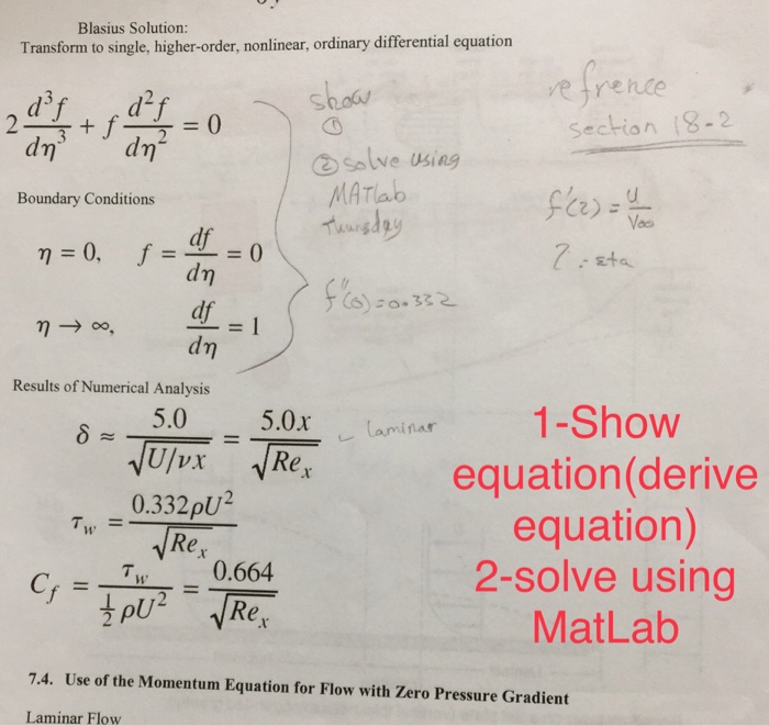 Blasius Solution ordinary differential equation d3f