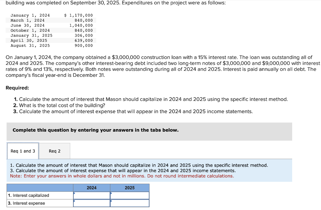 Solved On January 1,2024 , The Company Obtained A $3,000,000 | Chegg.com