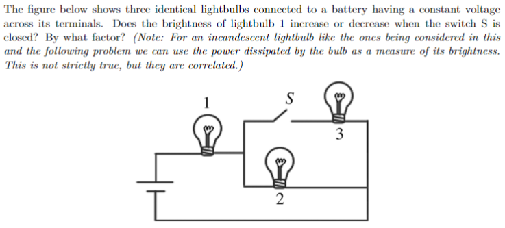 Solved The Figure Below Shows Three Identical Lightbulbs | Chegg.com