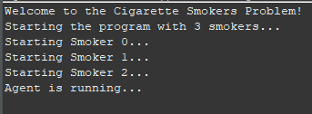 Solved Programming Assignment: The Cigarette Smoker’s | Chegg.com