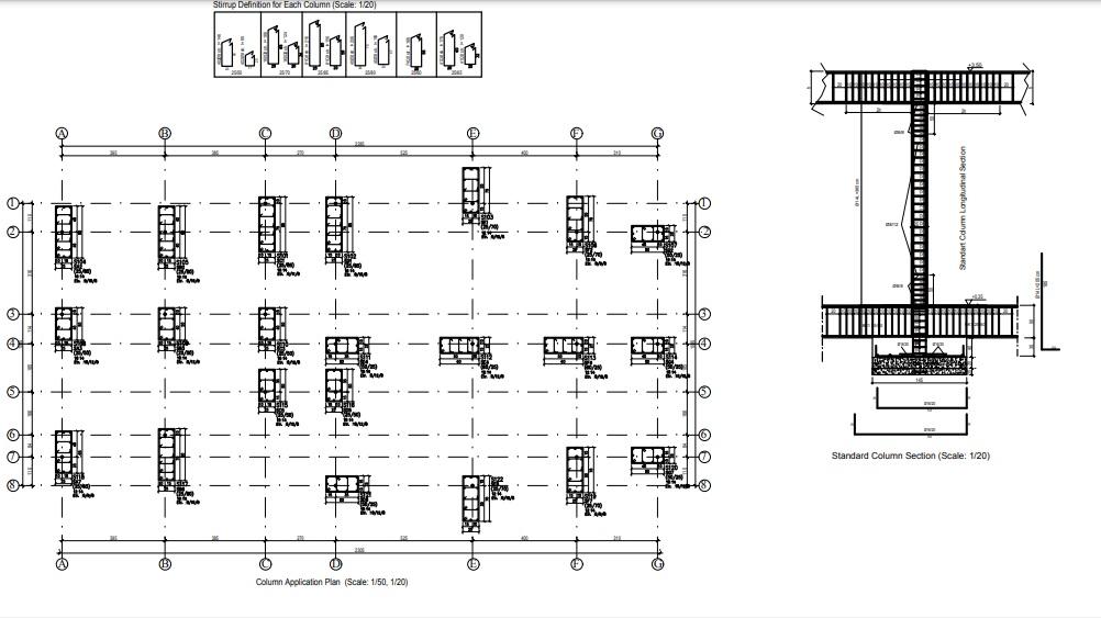 Solved Stirrup Definition For Each Column (scale: 1 20) 