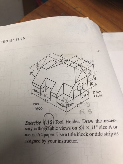 Orthographic Projection Drawing Exercises With Answers