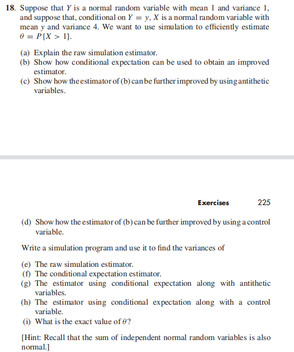 18. Suppose that Y is a normal random variable with | Chegg.com