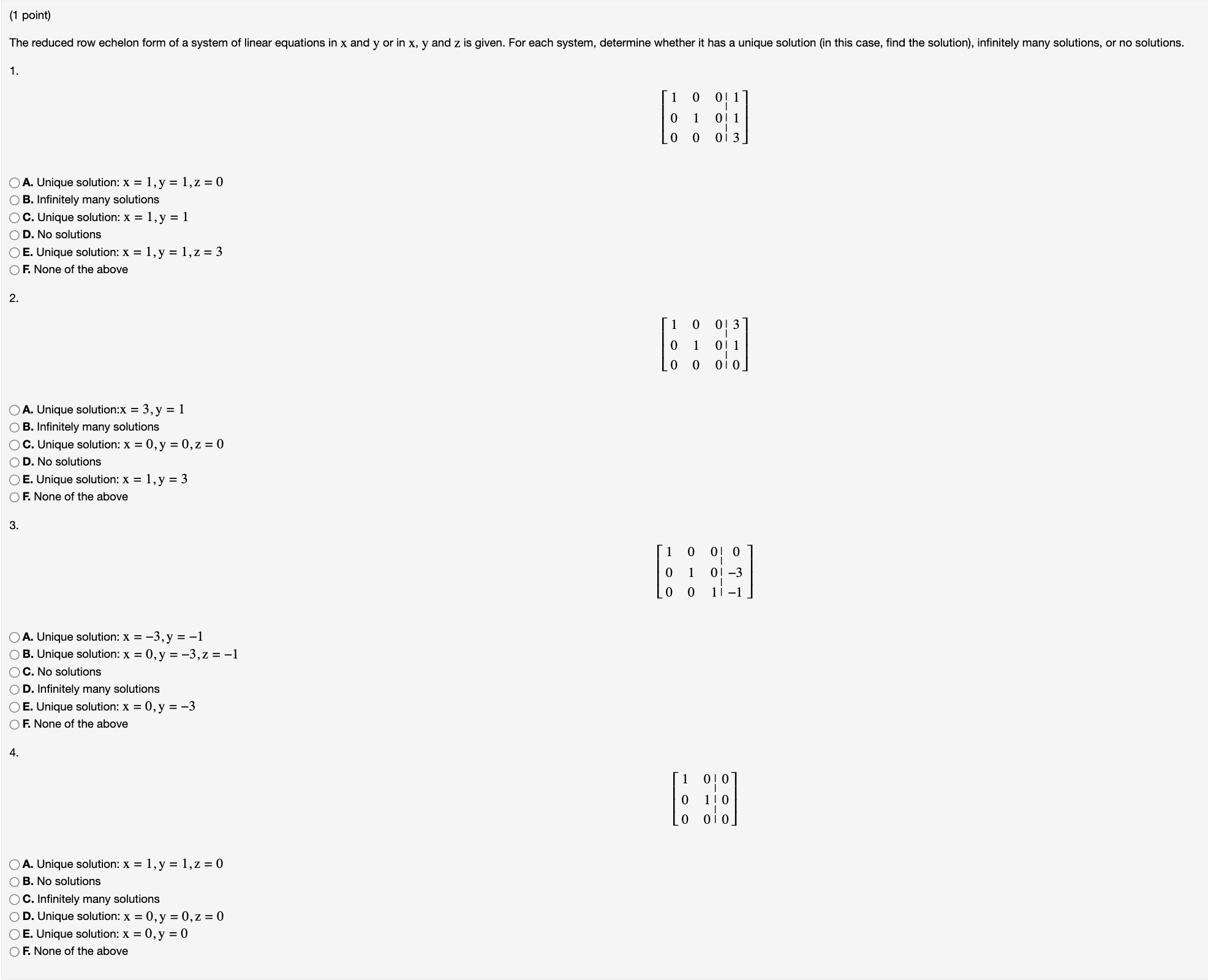 solved-a-unique-solution-x-1-y-1-z-0-b-infinitely-many-chegg