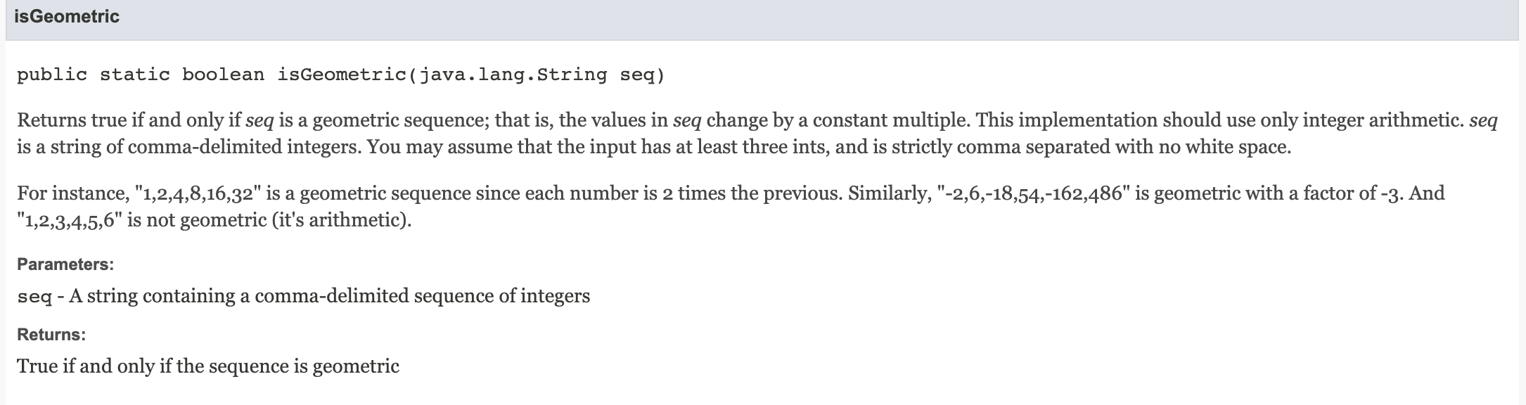 Solved is Geometric public static boolean | Chegg.com