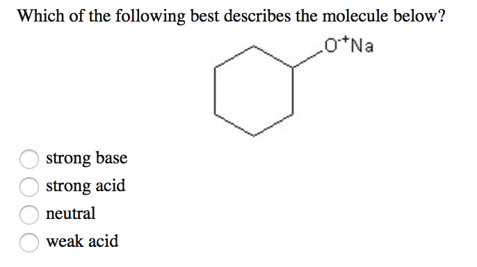 Solved Which of the following best describes the molecule | Chegg.com