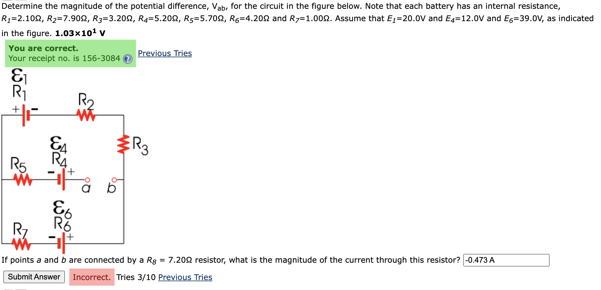 Solved Determine The Magnitude Of The Potential Difference, | Chegg.com