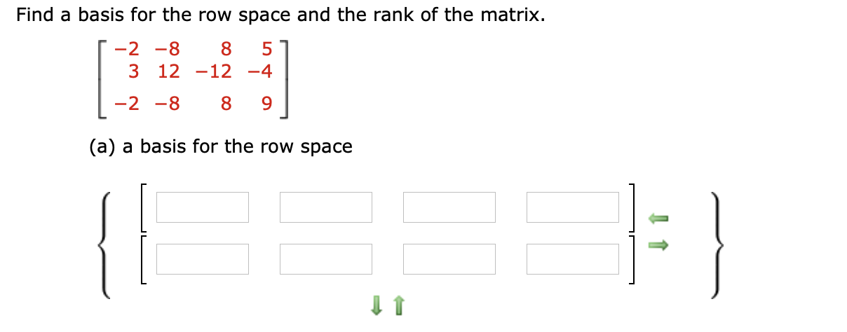 Solved Find a basis for the row space and the rank of the | Chegg.com