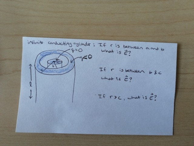 Solved Infinite Conducting Cylinder If R Is Between A An Chegg Com