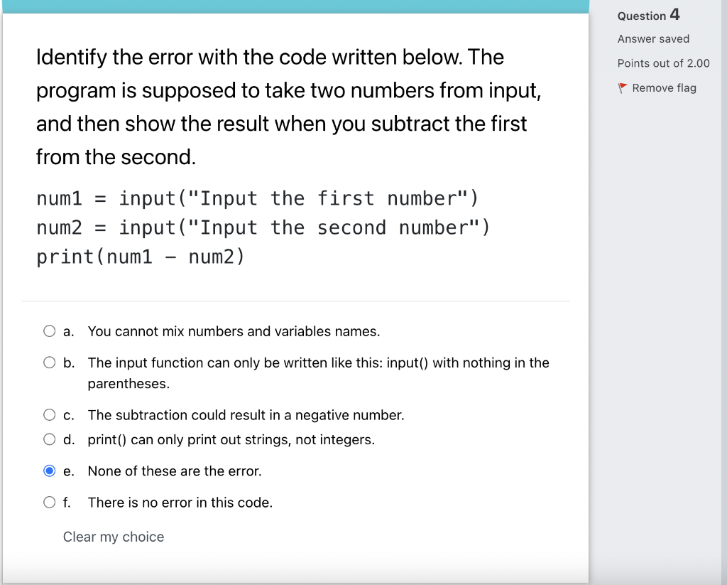 Solved Question 4 Identify the error with the code written | Chegg.com