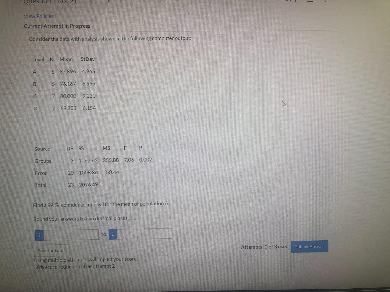 Solved View Policies Current Attempt in Progress Consider | Chegg.com