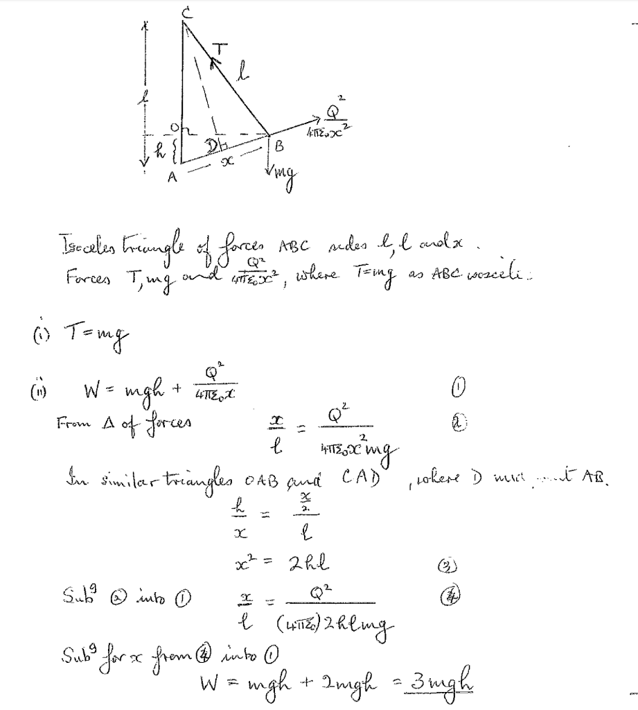 A Small Positively Charged Ball B Mass M Is Susp Chegg Com