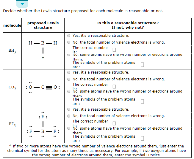 Solved Decide Whether The Lewis Structure Proposed For Each | Chegg.com