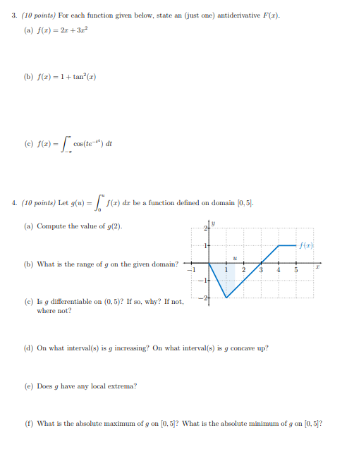 Solved 3 10 Points For Each Function Given Below State