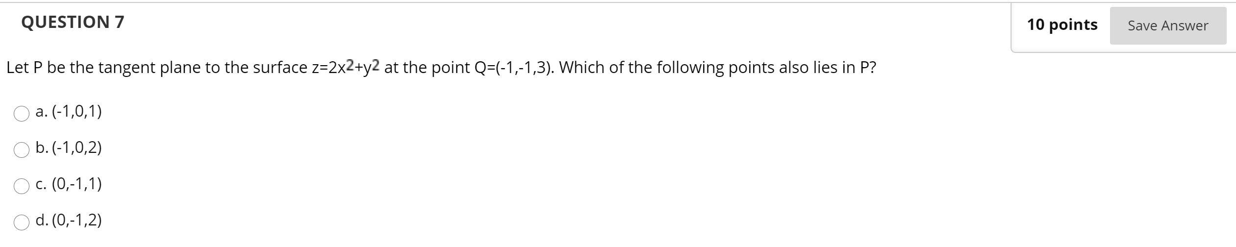 Solved QUESTION 7 10 points Save Answer Let P be the tangent | Chegg.com