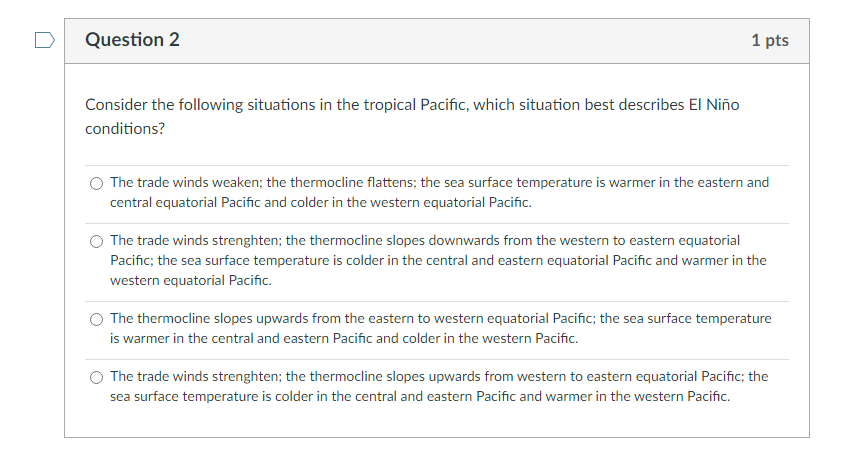 Solved Consider the following situations in the tropical | Chegg.com