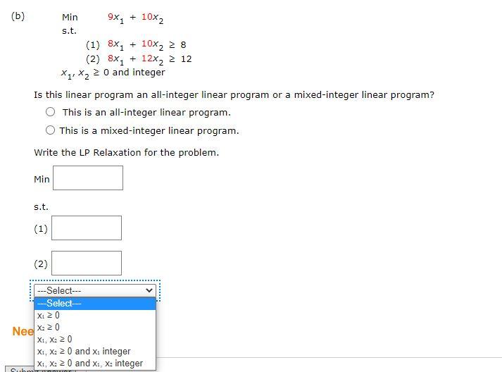 Solved Indicate which of the following is an all-integer | Chegg.com