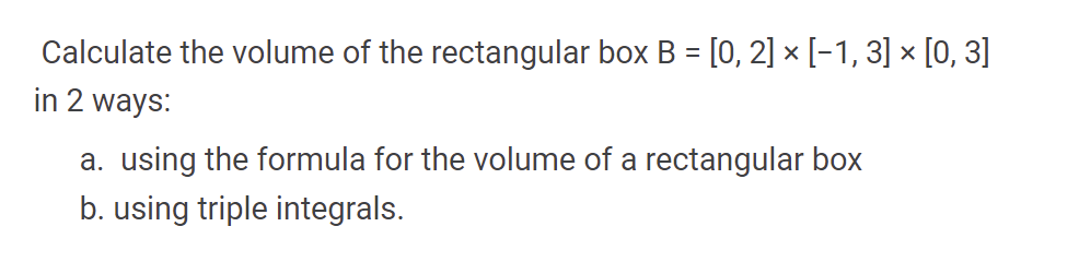 formula to calculate volume of a rectangular box