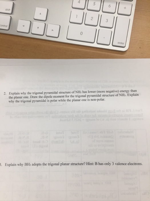 Solved Explain why the trigonal pyramidal structure of NH_3 | Chegg.com