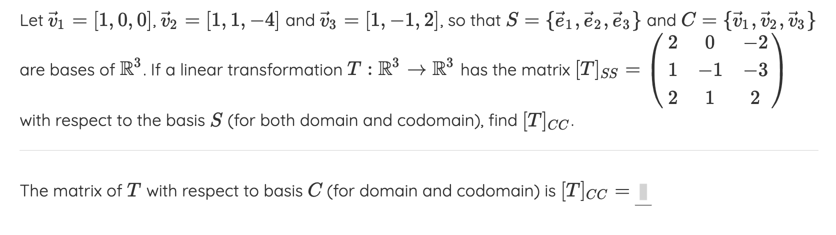 Solved Let v⃗ 1=[1,0,0] , v⃗ 2=[1,1,−4] and v⃗ 3=[1,−1,2] , | Chegg.com