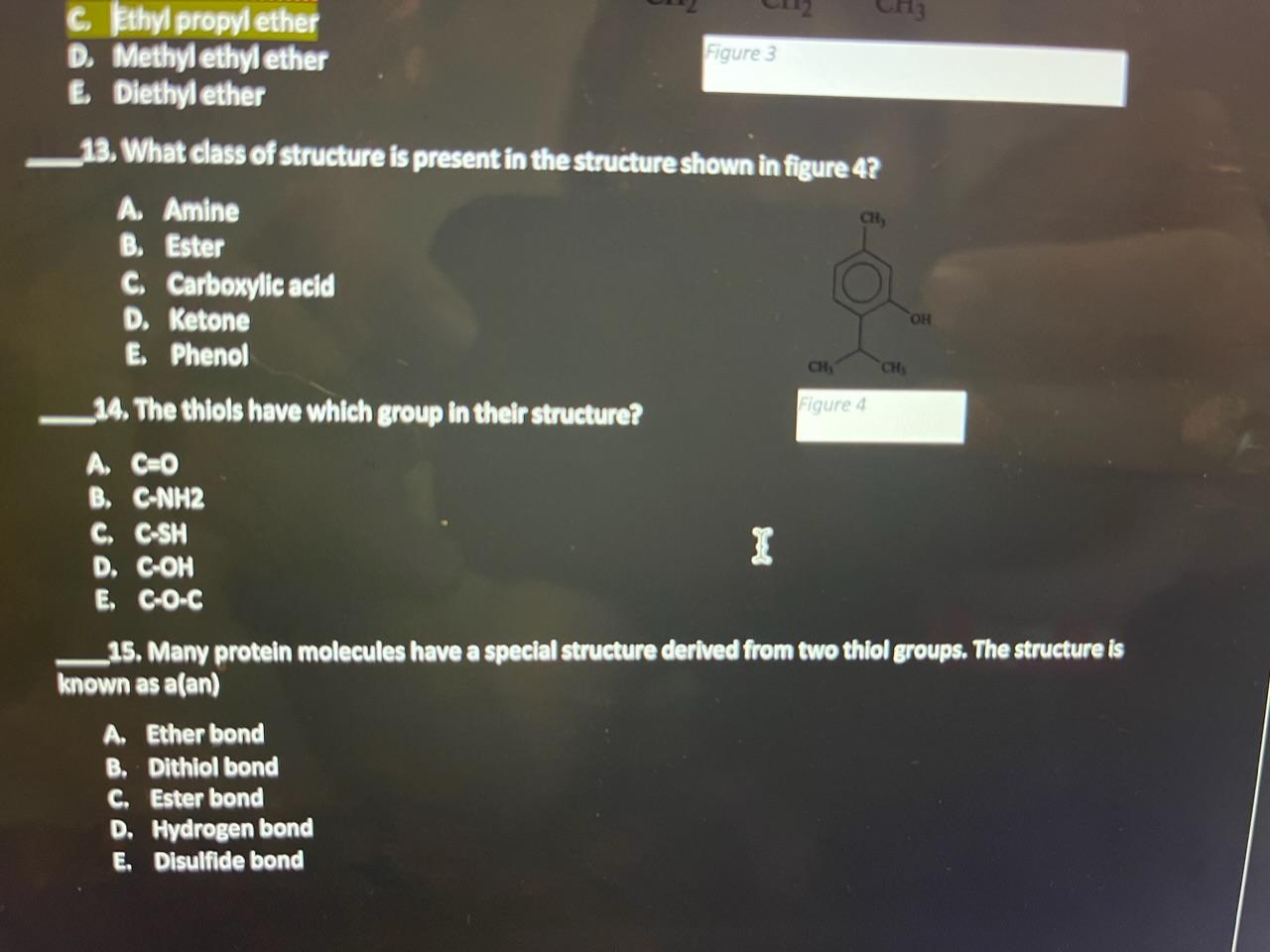 Solved 13. What class of structure is present in the | Chegg.com