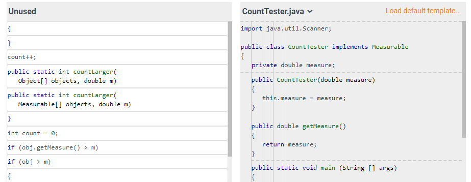 Solved Provide a different implementation of ChoiceQuestion. | Chegg.com