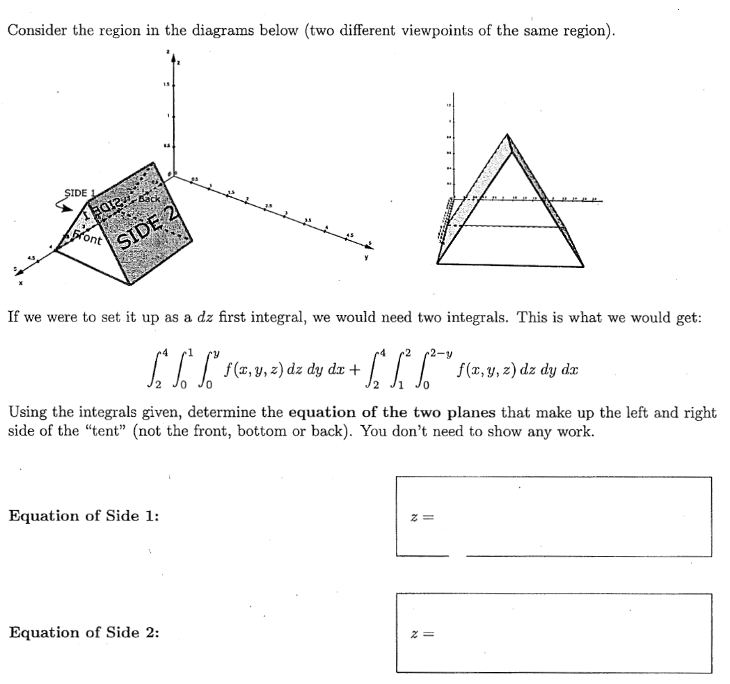 Solved Consider the region in the diagrams below (two | Chegg.com