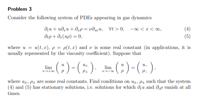 Solved Problem 3 Consider the following system of PDEs | Chegg.com